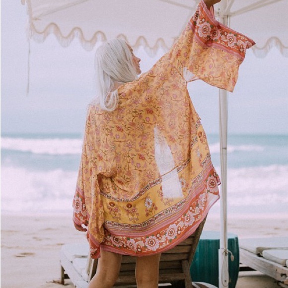 Spell Portobello Road Short Robe Mustard Seed - Picture 4 of 7